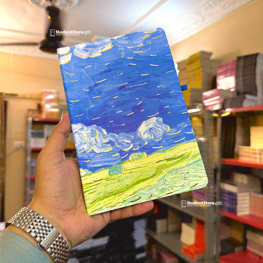 Wheatfield Under Thunderclouds Diary - Art by Vincent van Gogh