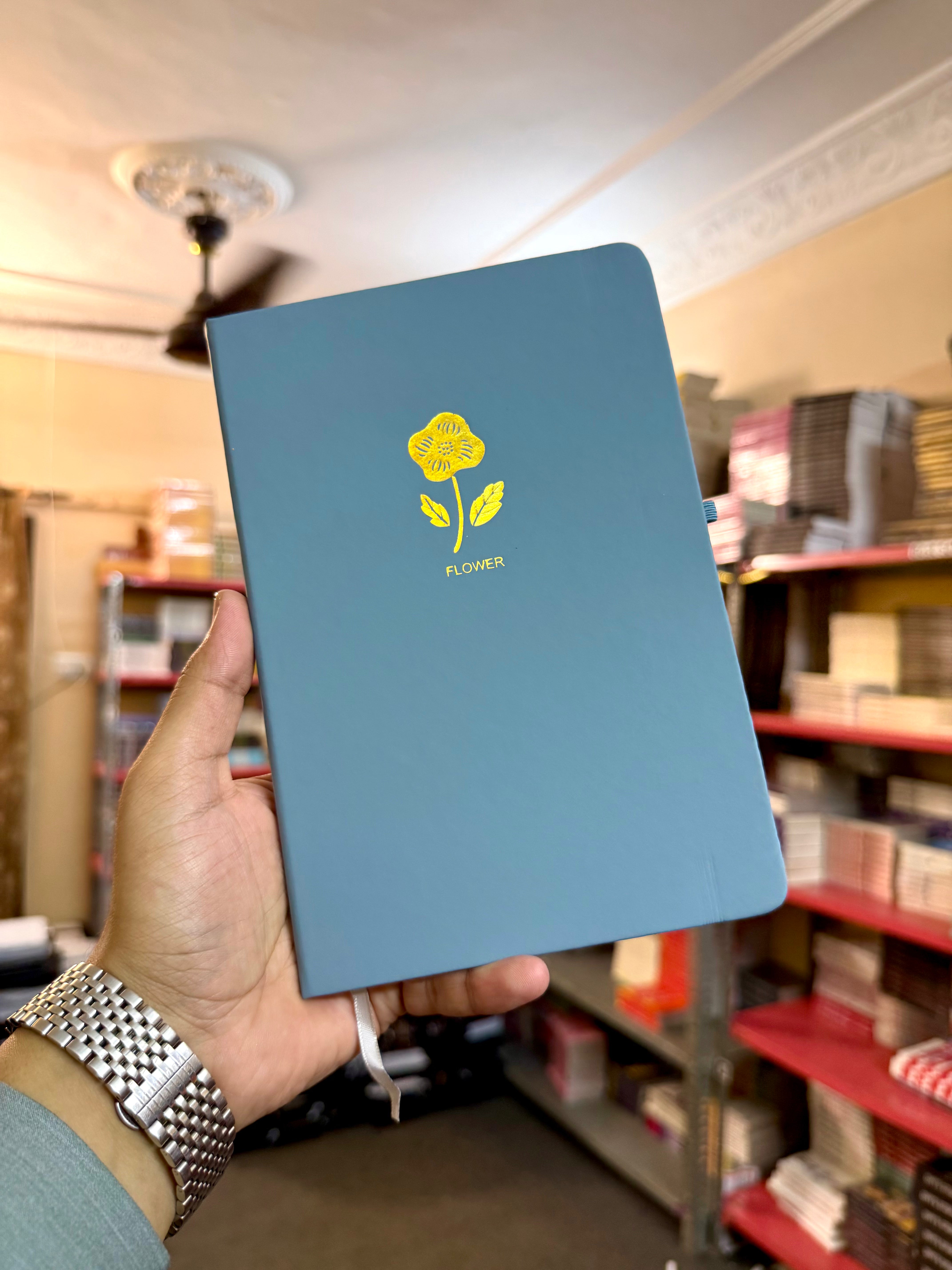 Ocean Blue – Leatherette Flower Journal